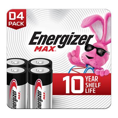 Energizer Max D Batteries – 4 Pack