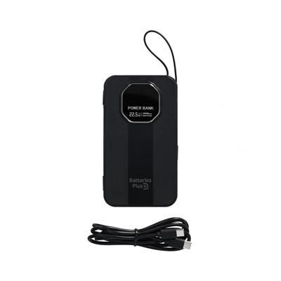 Batteries Plus 10K Power Bank with Built-In Cable - Fast, Multi-Device Charging