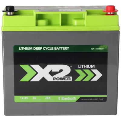 X2Power 12V 30Ah Marine Lithium Iron Phosphate (LiFePO4) Deep Cycle Battery with Bluetooth
