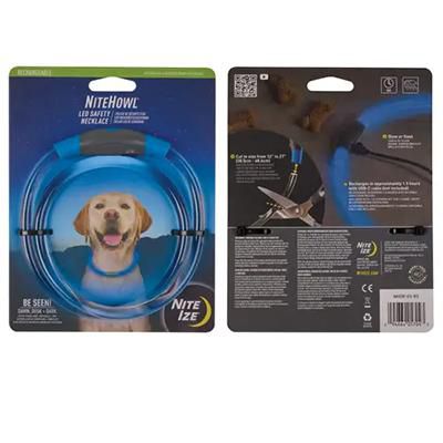 Nite Ize NiteHowl Rechargeable LED Dog Necklace – Blue
