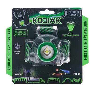 KODIAK 1000 Lumen Long Beam Rechargeable Headlamp