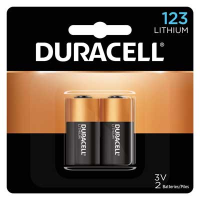 Duracell Ultra 3V 123 Lithium Battery - 2 Pack