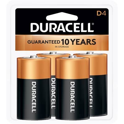 Duracell Coppertop 1.5V D, LR20 Alkaline Battery - 4 Pack - Main Image