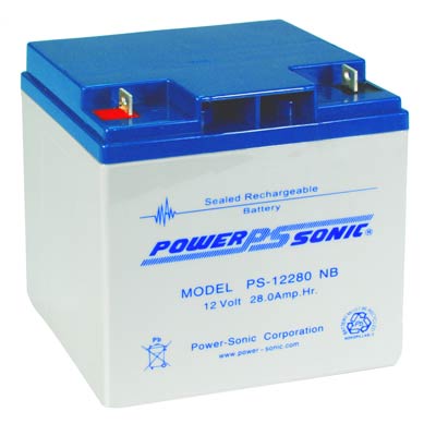 Power Sonic 12V 28AH AGM SLA Battery with NB Terminals - Main Image