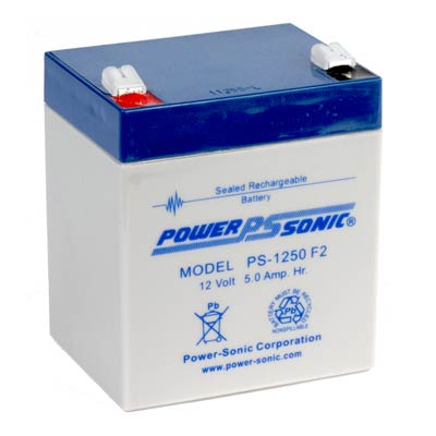 Power Sonic 12V 5AH AGM SLA Battery with F2 Terminals