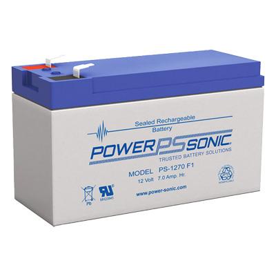 Power Sonic 12V 7AH AGM Sealed Lead Acid (SLA) Battery with F1 Terminals