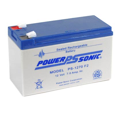 Power Sonic 12V 7AH AGM SLA Battery with F2 Terminals - Main Image