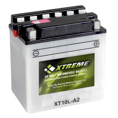 Xtreme High Performance 10L-A2 12V 160CCA Flooded Powersport Battery - Main Image