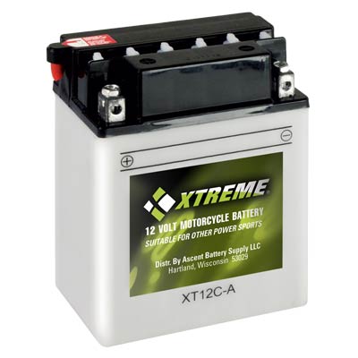 Xtreme High Performance 12C-A 12V 165CCA Flooded Powersport Battery - Main Image