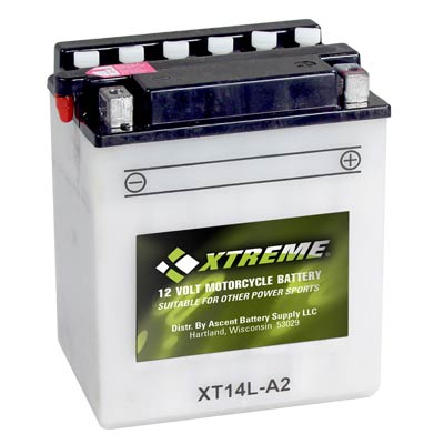 Xtreme Flooded 14L-A2 12V 190CCA Flooded Powersport Battery - Main Image