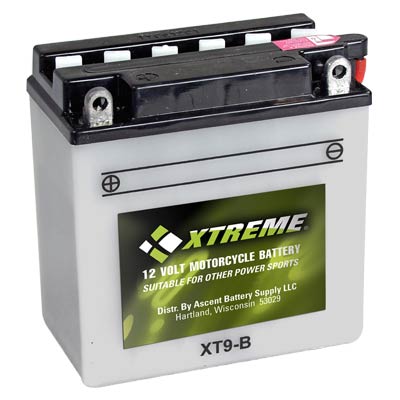 Xtreme High Performance 9-B 12V 130CCA Flooded Powersport Battery