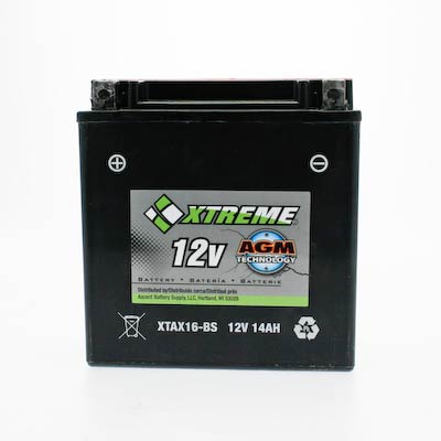 Xtreme 16-BS 12V 230CCA AGM Powersport Battery - Main Image