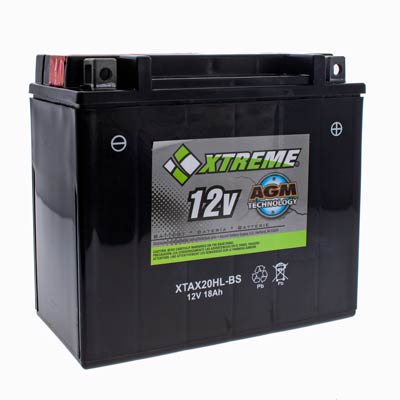 Xtreme 20HL-BS 12V 310CCA AGM Powersport Battery - Main Image