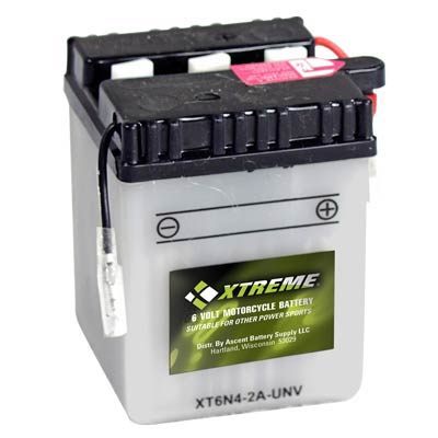 Xtreme 6N4-2A 6V Flooded Powersport Battery - Main Image