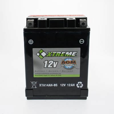 Xtreme 14AH-BS 12V 205CCA AGM Powersport Battery - Main Image