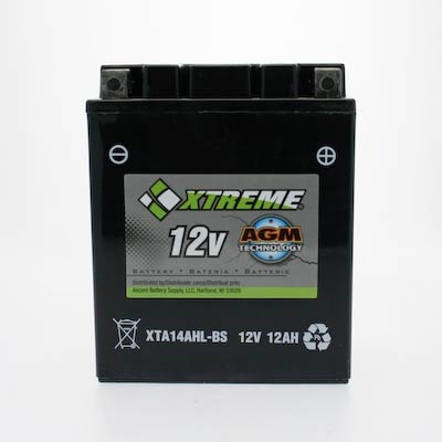 Xtreme 14AHL-BS 12V 205CCA AGM Powersport Battery