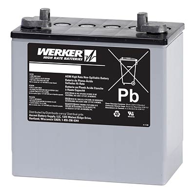 tint diepgaand drempel Werker 12V 55AH Deep Cycle AGM SLA Battery with P Terminals - WKDC12-55PUS  at Batteries Plus