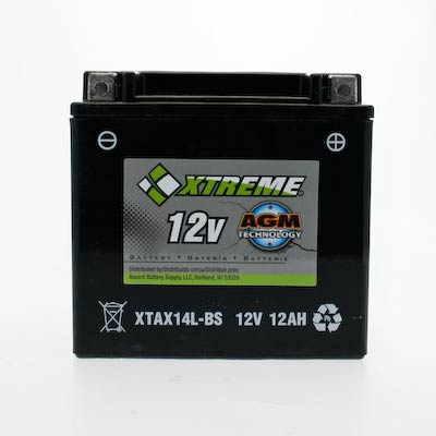 Xtreme 14L-BS 12V 200CCA AGM Powersport Battery