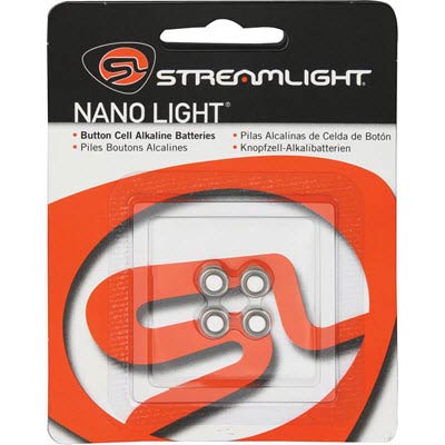 Streamlight 1.5V Nano Light Alkaline Button Cell Battery - 4 Pack - Main Image