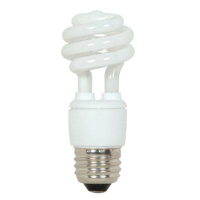 Satco 9W Spiral Cool White CFL Bulb - Main Image