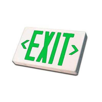 Best Lighting Green Letter Exit Sign with NICAD Battery Backup - Main Image