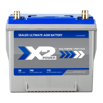 X2Power Premium AGM 740CCA BCI Group 35 Car and Truck Battery