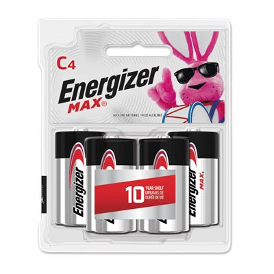 Energizer Max 1.5V C, LR14 Alkaline Battery - 4 Pack - Main Image
