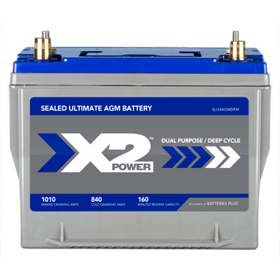 X2Power BCI Group 24M 12V 76AH 840CCA AGM Deep Cycle Marine & RV Battery - Main Image