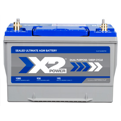 X2Power BCI Group 27M 12V 90AH 930CCA AGM Deep Cycle Marine & RV Battery 