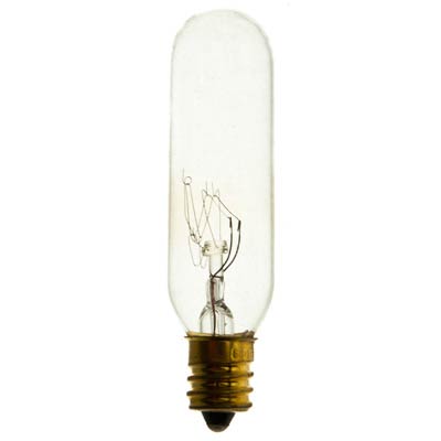 Satco 15W E12 T6 Clear Incandescent Bulb