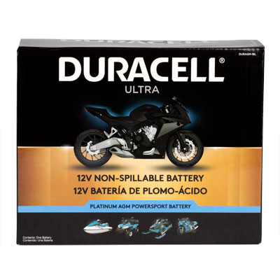 Duracell Ultra 18L-BS 12V 330CCA AGM Powersport Battery - Main Image