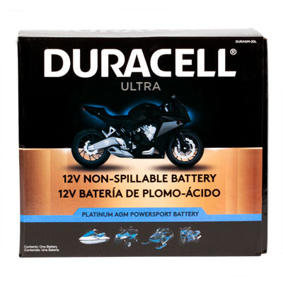 Duracell Ultra 20HL-BS 12V 310CCA AGM Powersport Battery - Main Image
