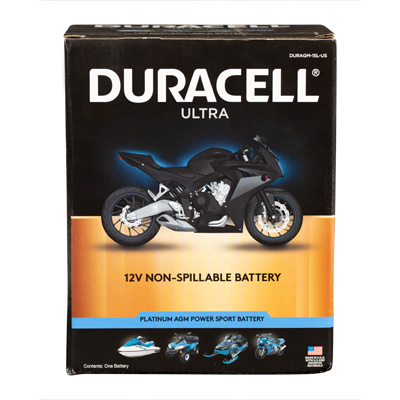 Duracell Ultra 14AHL-BS 12V 220CCA AGM Powersport Battery