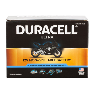 Duracell Ultra 9-BS 12V 120CCA AGM Powersport Battery