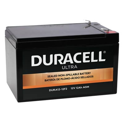 Duracell Ultra 12V 12AH AGM SLA Battery with F2 Terminals