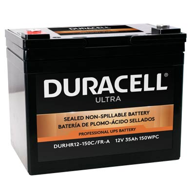 Duracell Ultra 12V 35AH AGM High Rate SLA Battery with M6, C Terminals