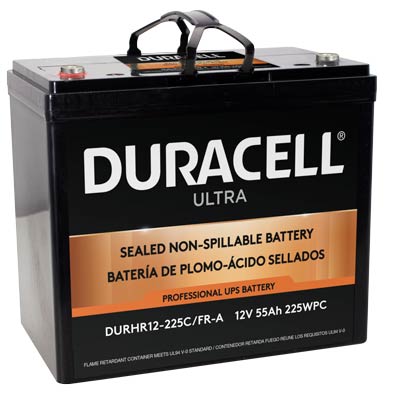 Duracell Ultra 12V 55AH AGM High Rate SLA Battery with M6, C Terminals