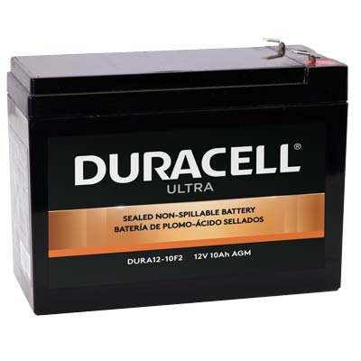 Duracell Ultra 12V 10AH General Purpose AGM SLA Battery with F2 Terminals