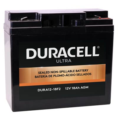 Duracell Ultra 12V 18AH General Purpose AGM SLA Battery with F2 Terminals