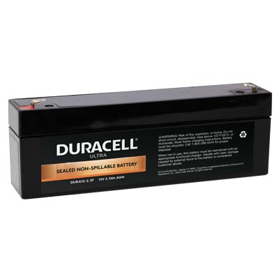 Duracell Ultra 12V 2.3AH General Purpose AGM Sealed Lead Acid (SLA) Battery with F1 Terminals