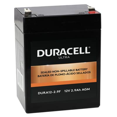 Duracell Ultra 12V 2.9AH General Purpose AGM SLA Battery with F1 Terminals