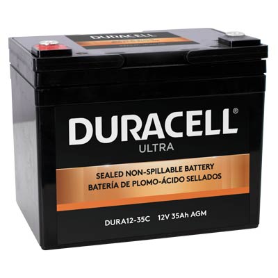 Duracell Ultra 12V 35AH General Purpose AGM SLA Battery with M6 Insert Terminal - Main Image