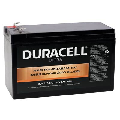 Duracell Ultra 12V 8AH AGM SLA Battery with F2 Terminals