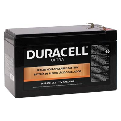 Duracell Ultra 12V 9AH AGM SLA Battery with F2 Terminals - Main Image