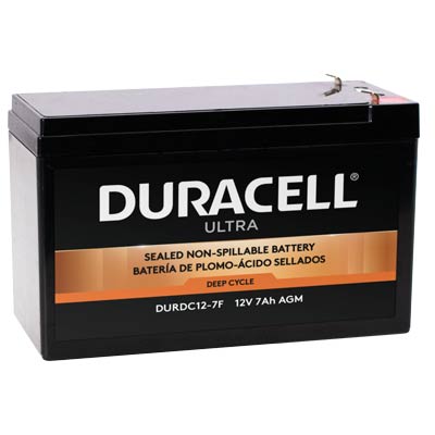 Duracell Ultra 12V 7AH Deep Cycle AGM SLA Battery with F1 Terminals - Main Image