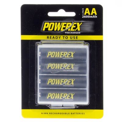 PowerEx 1.2V Precharged AA Nickel Metal Hydride Battery - 2 Pack