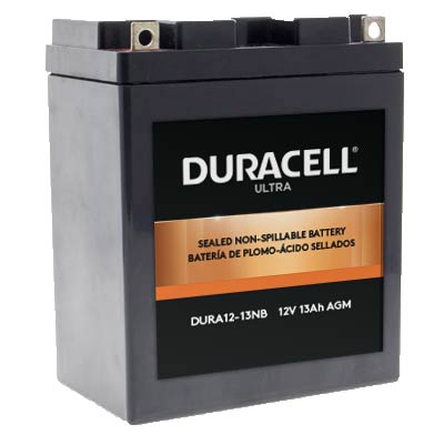 Duracell Ultra 12V 13AH General Purpose AGM Sealed Lead Acid Battery with M6 Nut and Bolt Terminals - SLA Batteries