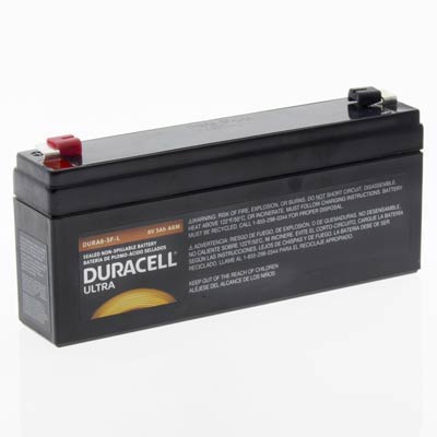 Duracell Ultra 6V 5AH AGM General Purpose Sealed Lead Acid (SLA) Battery with F1 Terminals
