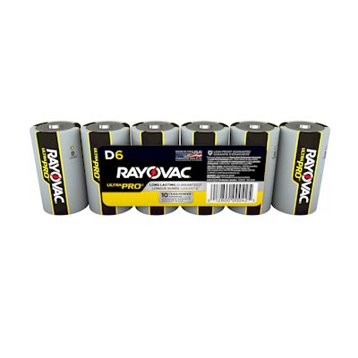 Rayovac UltraPro D Alkaline Battery - 6 Pack