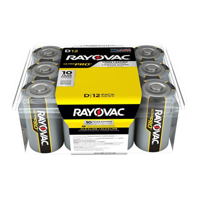 Rayovac UltraPro D Alkaline Battery - 12 Pack